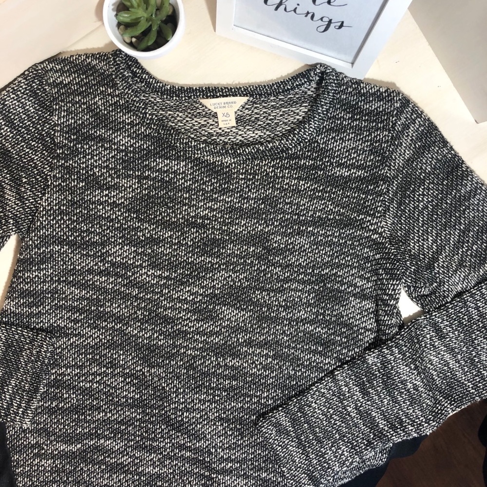 Lucky Brand Sweater With Polyeter Trim & Back